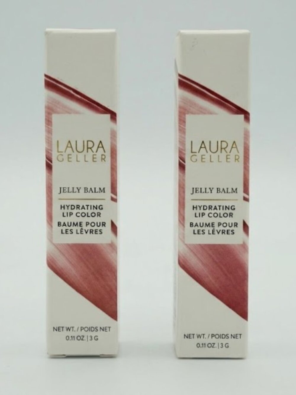 NWT Laura Geller Jelly Balm Hydrating Lip Color Duo - In The Buff & Just Peachy
